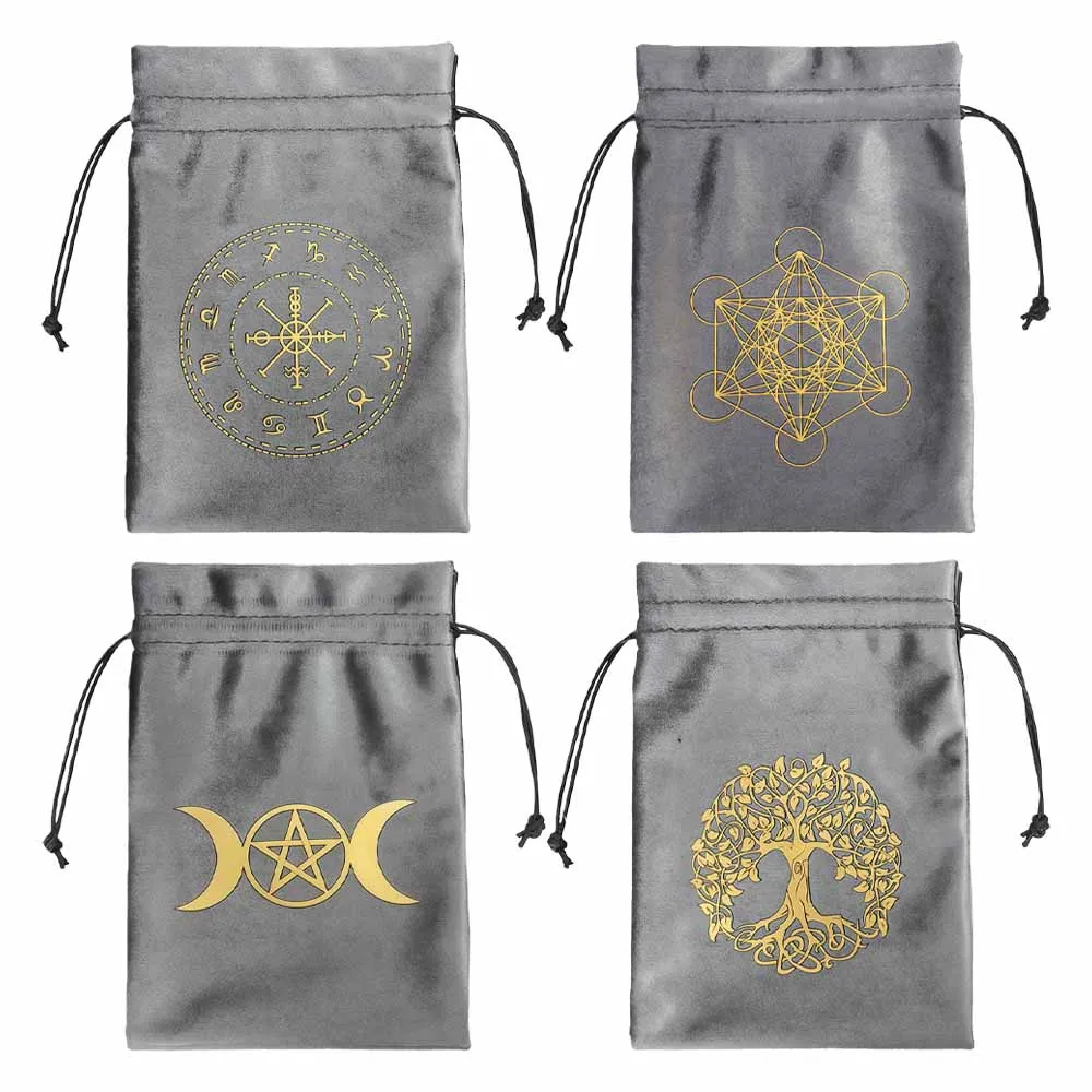 

2pcs Tarot Card Storage Bag Drawstring Flannel Storage Bag for Storing Cards、Dice、 Coins,、Jewelry and Finger Toys