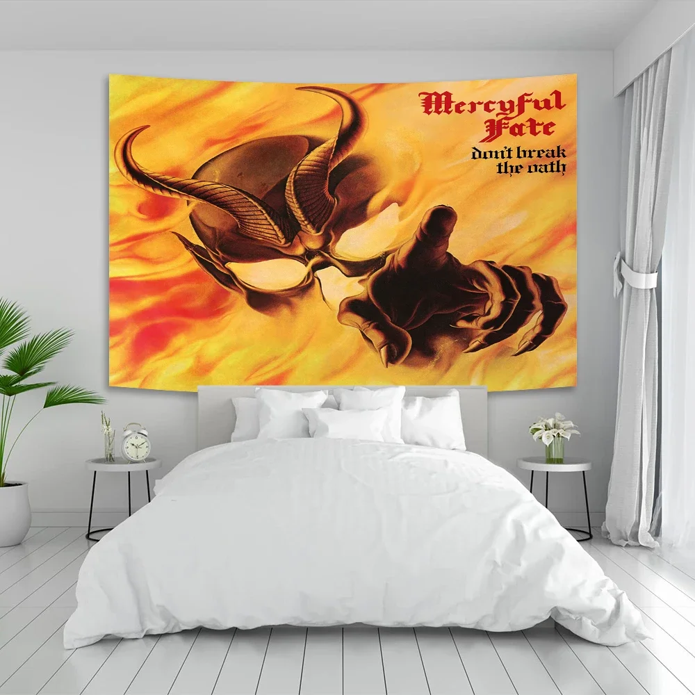 New Mercyfuls Fate Band Tapestry Aesthetic Hang Decorations On Room Or Club Walls Home Background Wall Decoration