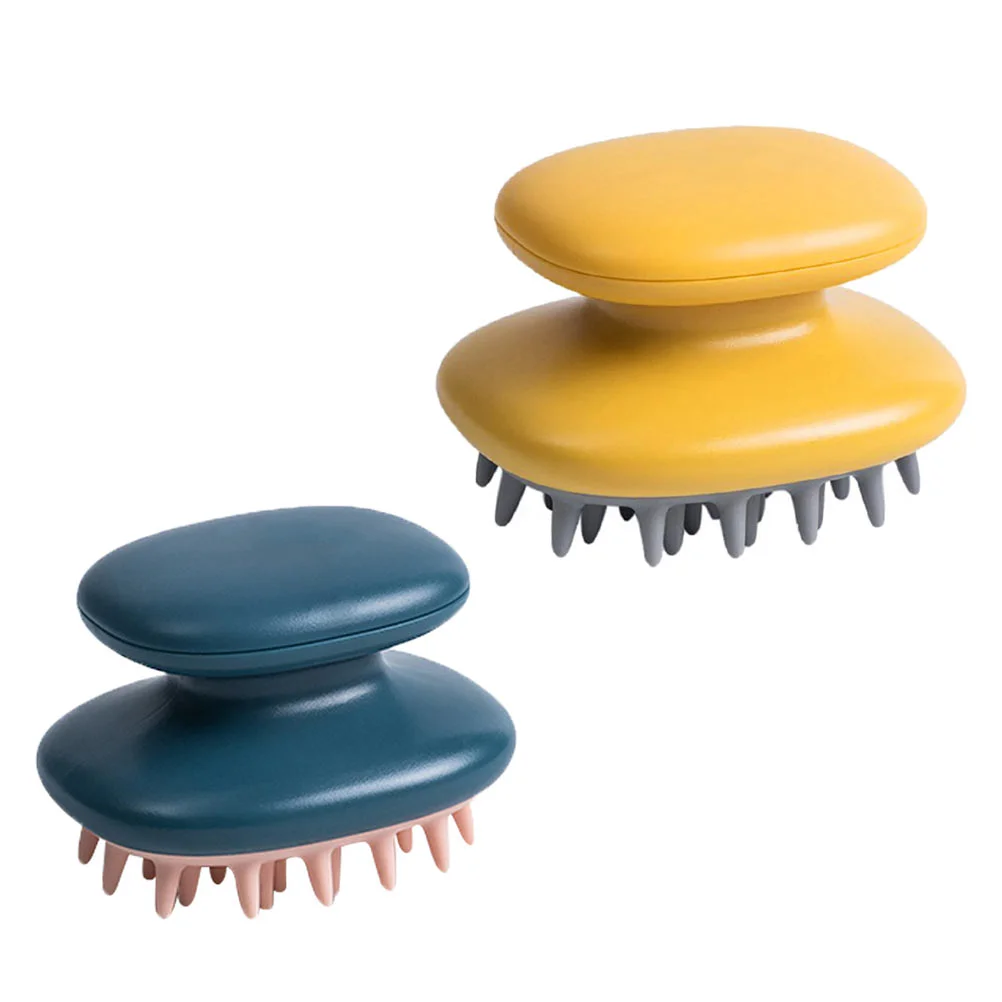 

2 Pcs Silicone Massage Comb Scalp Shampoo Massager Hair Shower Brush