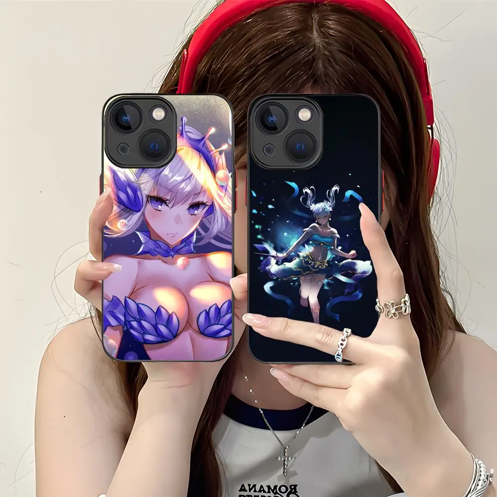Black Clover Noelle Silva Phone Case for iPhone 16 15 14 13 12 11 X XR XS 8 7 Pro Max Plus Mini Colour Printing Silicone Cover