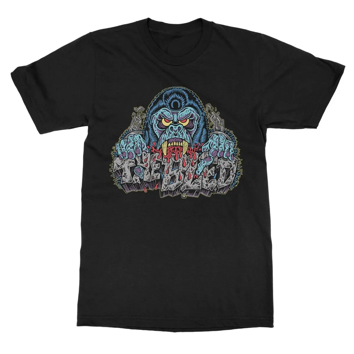 The Bled Album Themed Print T Shirt, Stylized Worn Text of Band Name and His First Crush Title, Unisex T Shirt