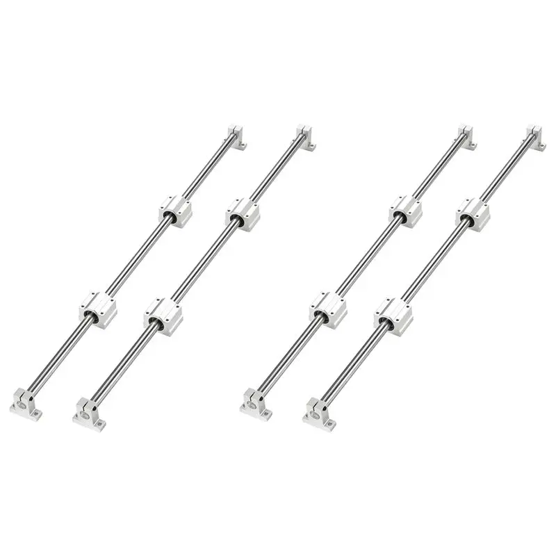 ABMH-20 Pieces / Set Of Optical Axis Linear Axis Od12mm 400Mm + SCS12UU Linear Bearing Seat + SK12 Bearing Support 12Mm 400Mm