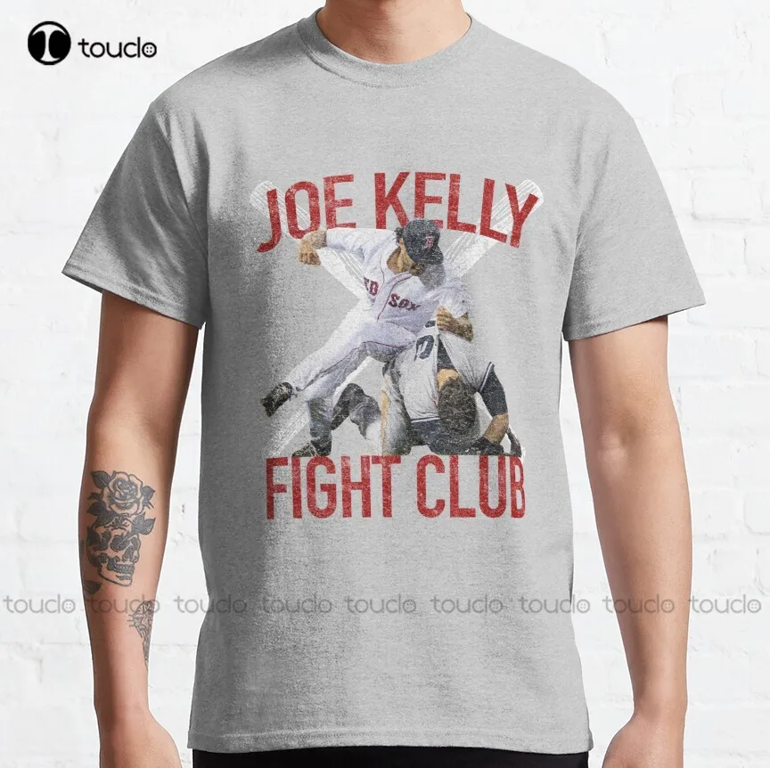 Vintage Joe Kelly Fight Boston Baseball Club T-Shirt Classic T-Shirt Men'S Golf Shirts Custom Aldult Teen Unisex Xs-5Xl Cotton