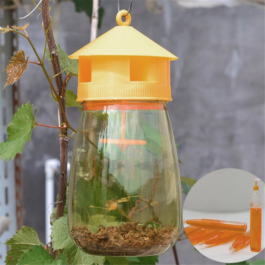 

Reusable Hanging Fly Trap Killer Pest Repeller Killer Hanging On Tree Fruit Fly Catcher Sticky Trap Fly Outdoor Disposable Wasp