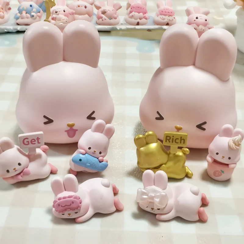 

Genuine Momo Bunny 24 Hour Daily Life Diary Series Mini Blind Box Cute Dolls Collection Model Desktop Cartoon Decor Toys Gift