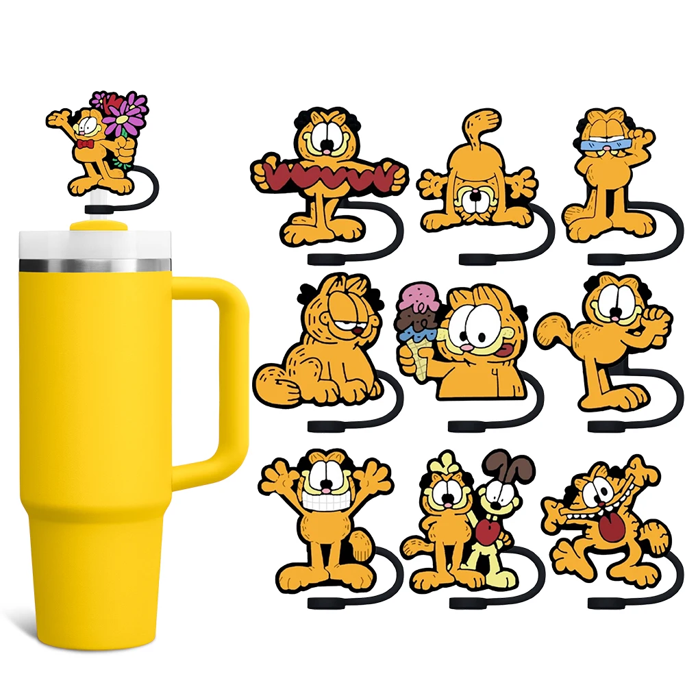 

Cute Cartoon Cats Series Straw Cover Cap 10MM Eco-friendly Straw Plug Splash Proof Drinking Cup Accessories Home Party Gift