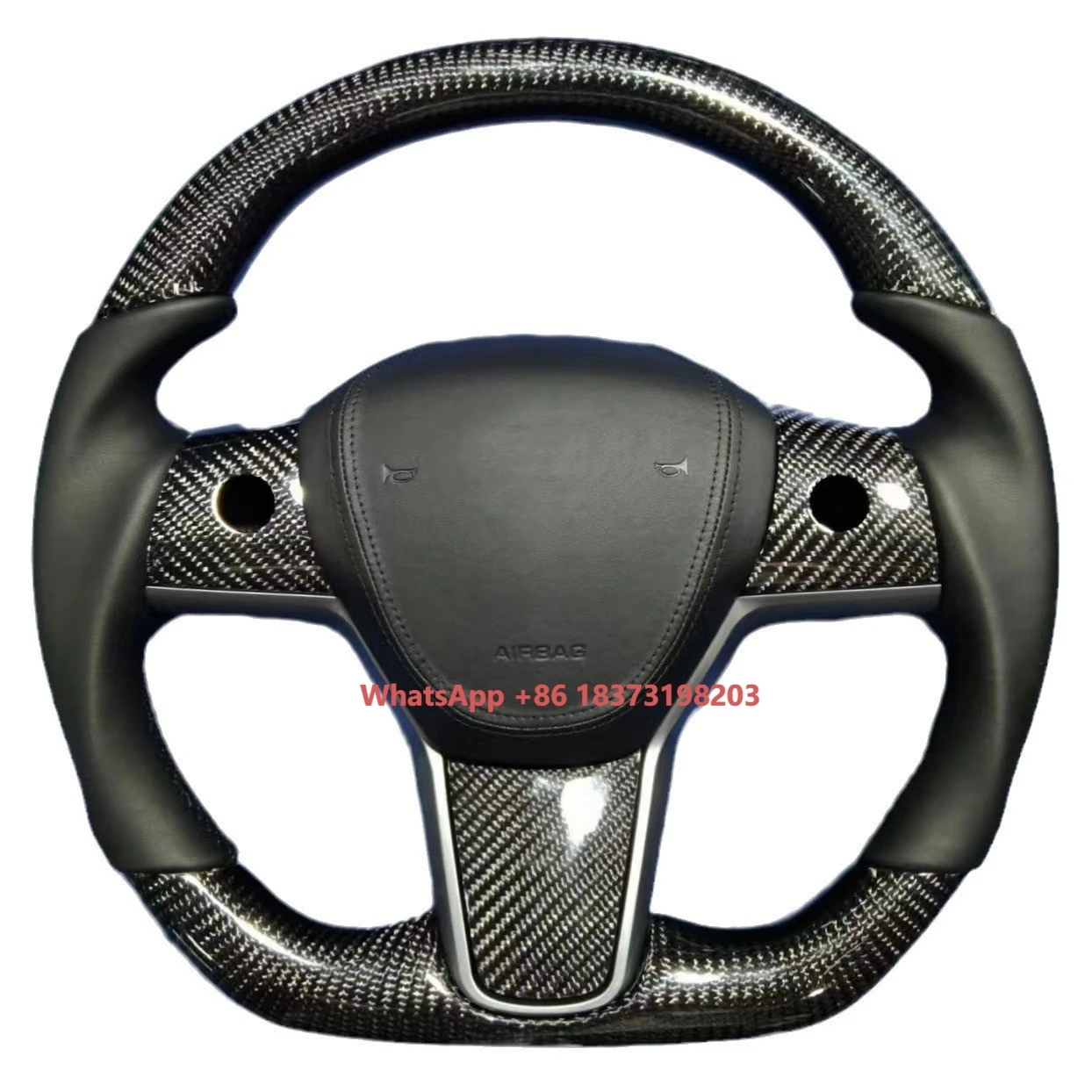 Custom D-Shape Carbon Fiber Steering Wheel for Focus MK3 MK2 MK4 Sports Design Style with Leather Material