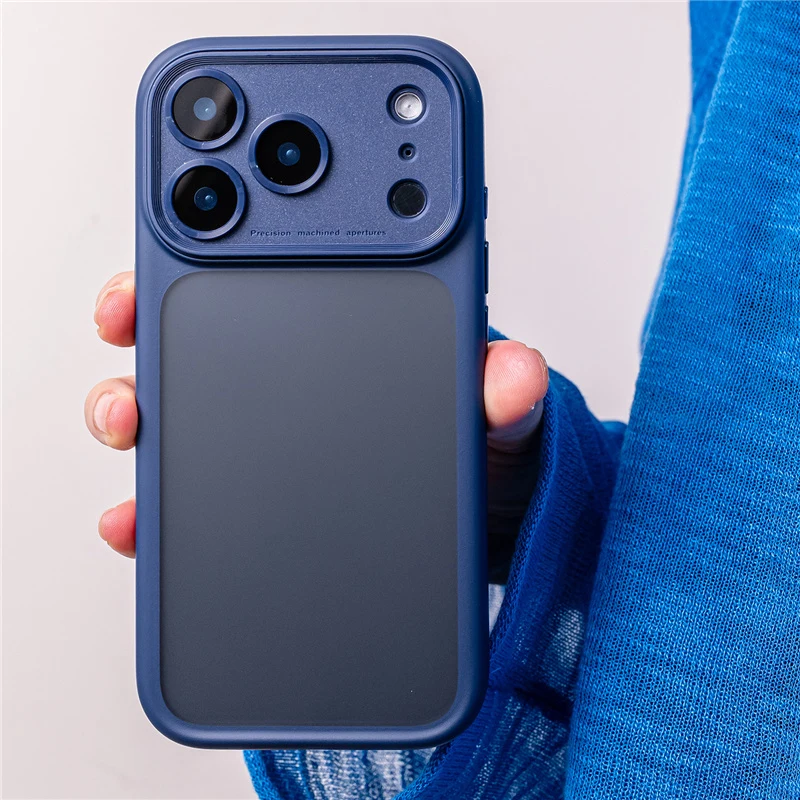 

Fully Camera Lens Protective Matte Shockproof Case For iPhone 17Pro 17 17Pro Max AI Touch Camera Button Translucent Hard Cover