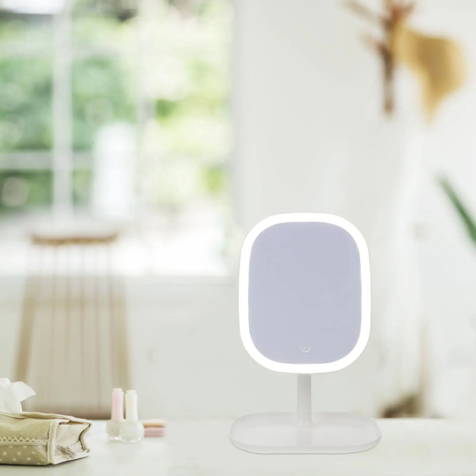 1-セット-led-ライト化粧鏡-usb-充電デスクトップバニティ女性のための家庭用ドレッシングテーブルトップ美容アクセサリー