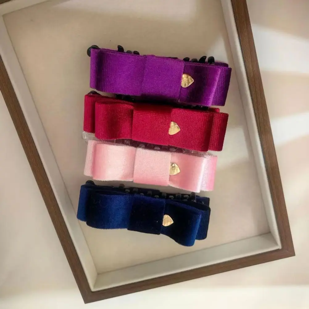 

Durable Hairpin Hairpin Double Layer Velvet Bowknot Hair Clip Stylish Hairpin Accessory for Wear Party Gathering Outing Hair