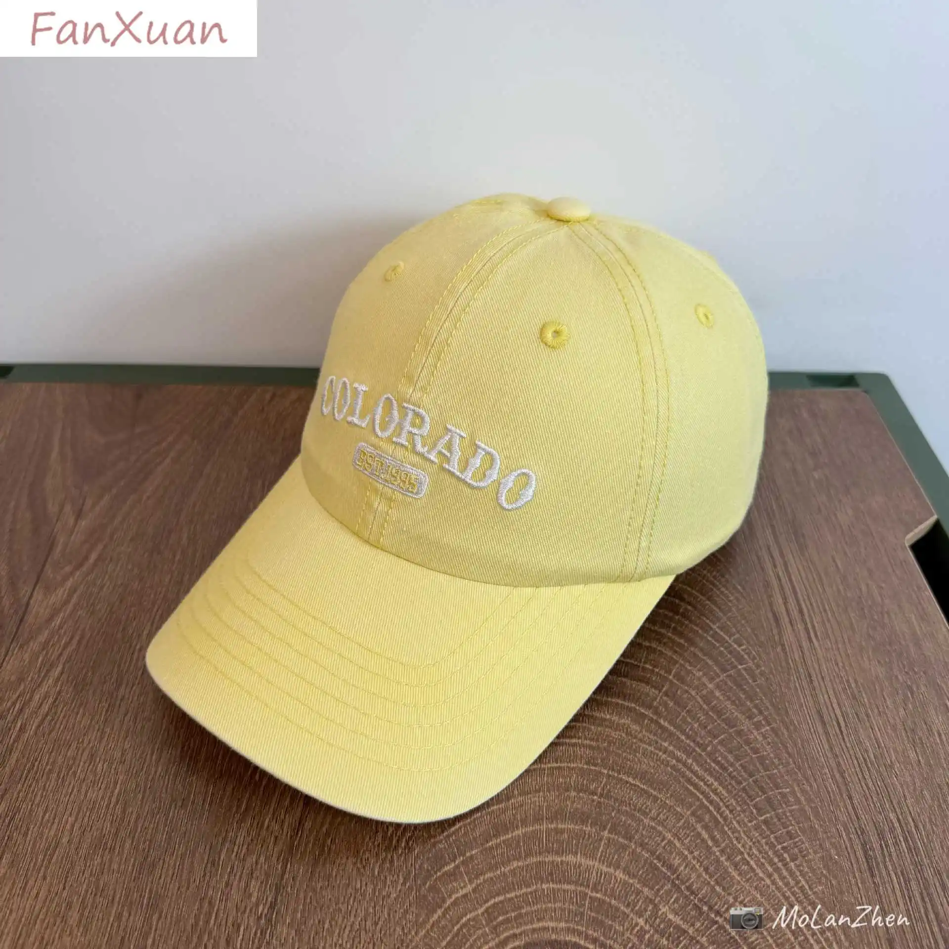 القطن خمر قبعة بيسبول الرجال النساء الدنيم المطرزة خطابات القطن لينة أعلى الربيع الصيف للجنسين القبعات أخضر أزرق لون جديد