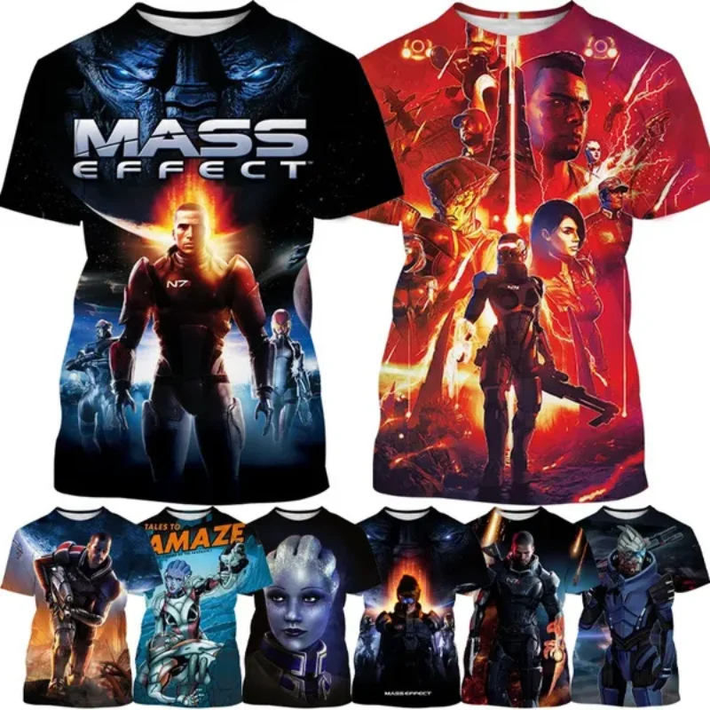 New Classic Game Mass Effect 3D Print T-shirt Fashion Men Clothing Summer Casual Oversized T Shirt Hip Hop Harajuku Unisex Tops