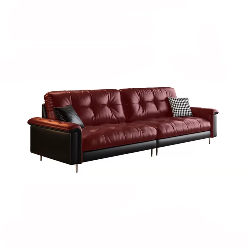 

Italian style, minimalist, leather, sofa, living room small apartment, French style