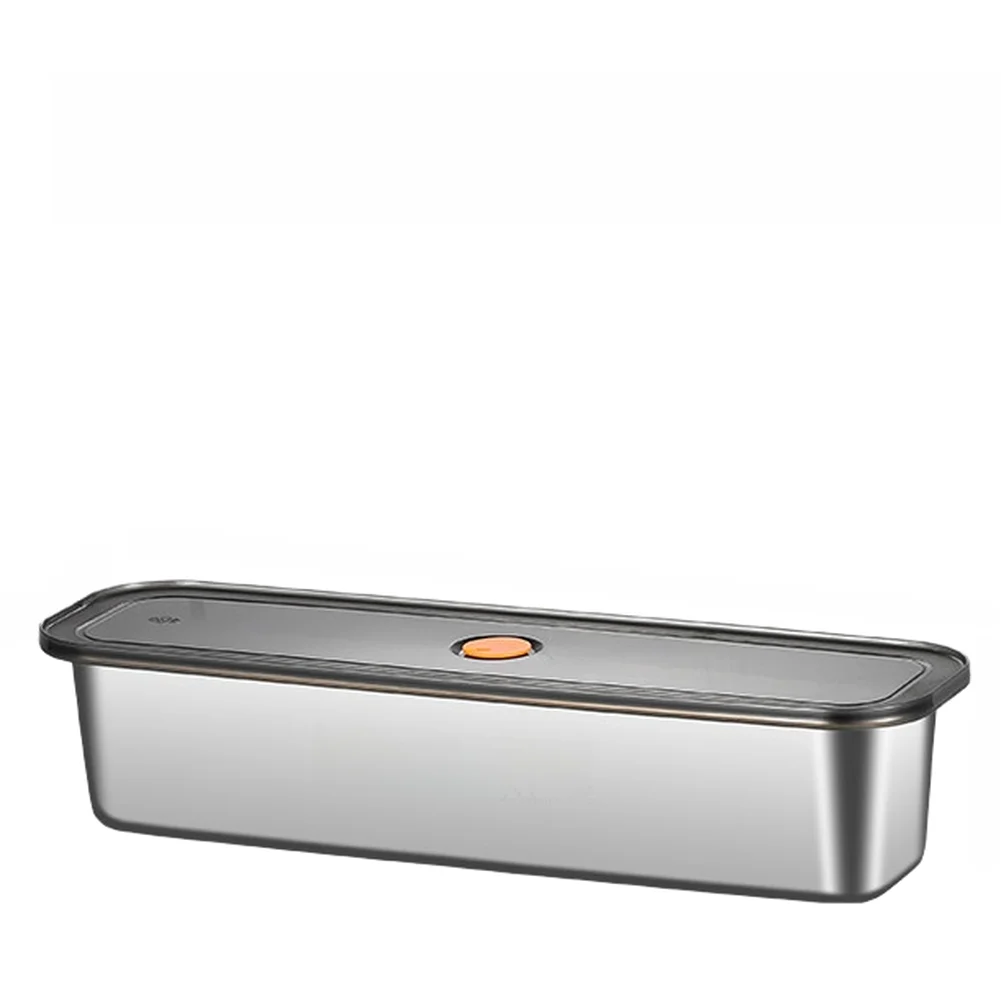 Metal Noodle Storage Container with Airtight Silicone Seal Ring and Efficient Cooling Properties for Refrigerator Use