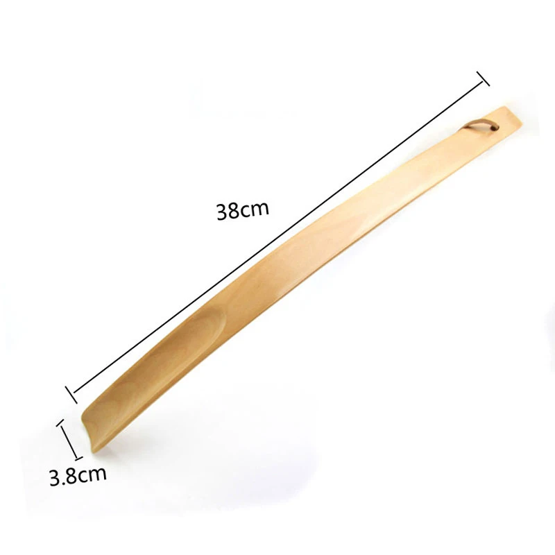 1 PC Durable Professional Wooden Shoe Horn Professional Shoe Spoon Home Tools Long Handle Shoehorn Useful Shoe Lifter