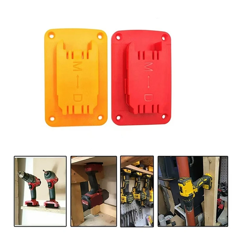 ABRW 5 Packs Tool Holder Mount for 20V/12V & 18V, Drill Wall Hanger, Double Head Design, for Workshop Organization