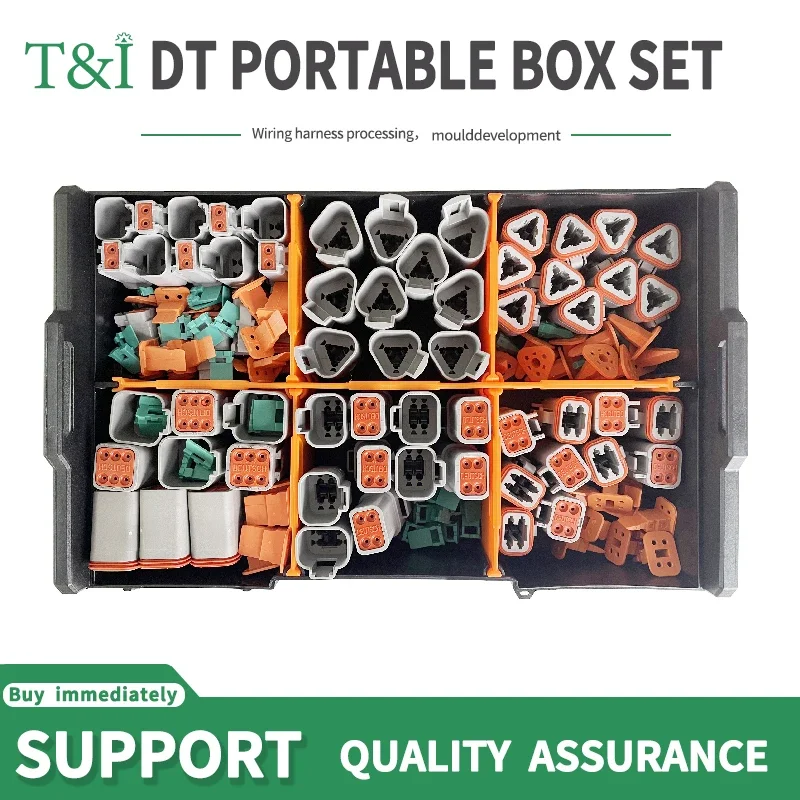 

588 PCS Kit Deutsch type DT 2 3 4 6 8 12Pin Auto Waterproof Connector Automotive Plug DT06-2/3/4/6/8/12S DT04-2/3/4/6/8/12P