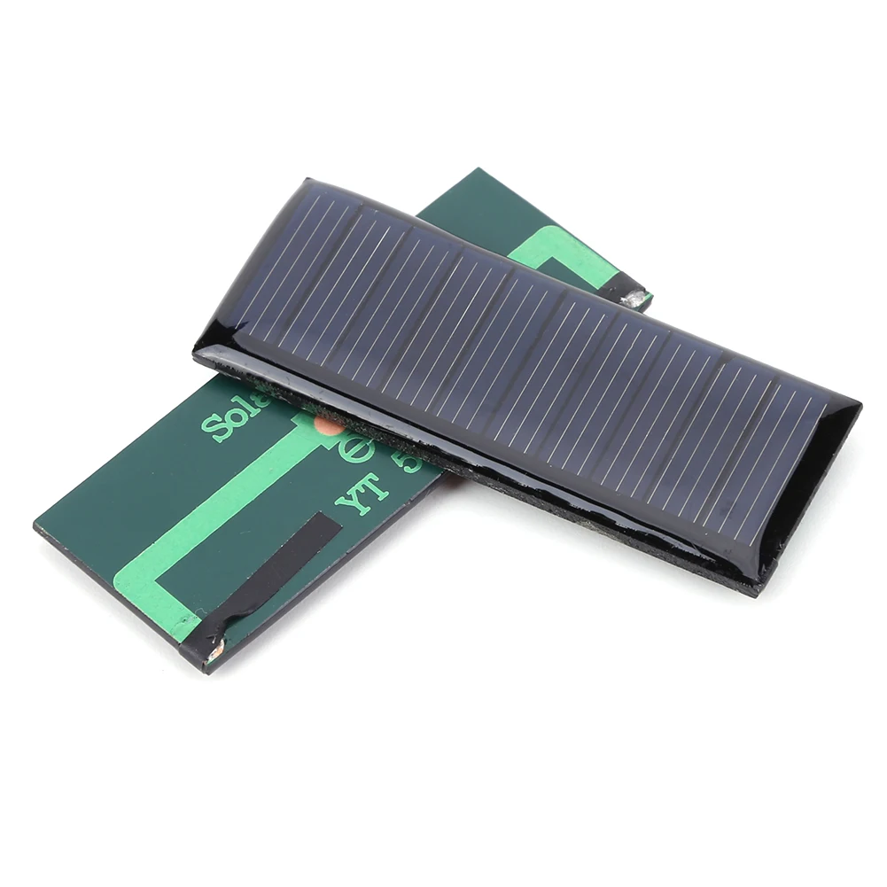 1/2 Pcs Mini Solar Cell Panel 5V 0.23W 45MA Pocket Solar Charging Panel Polysilicon for 3.7V Solar Toy/LED Light