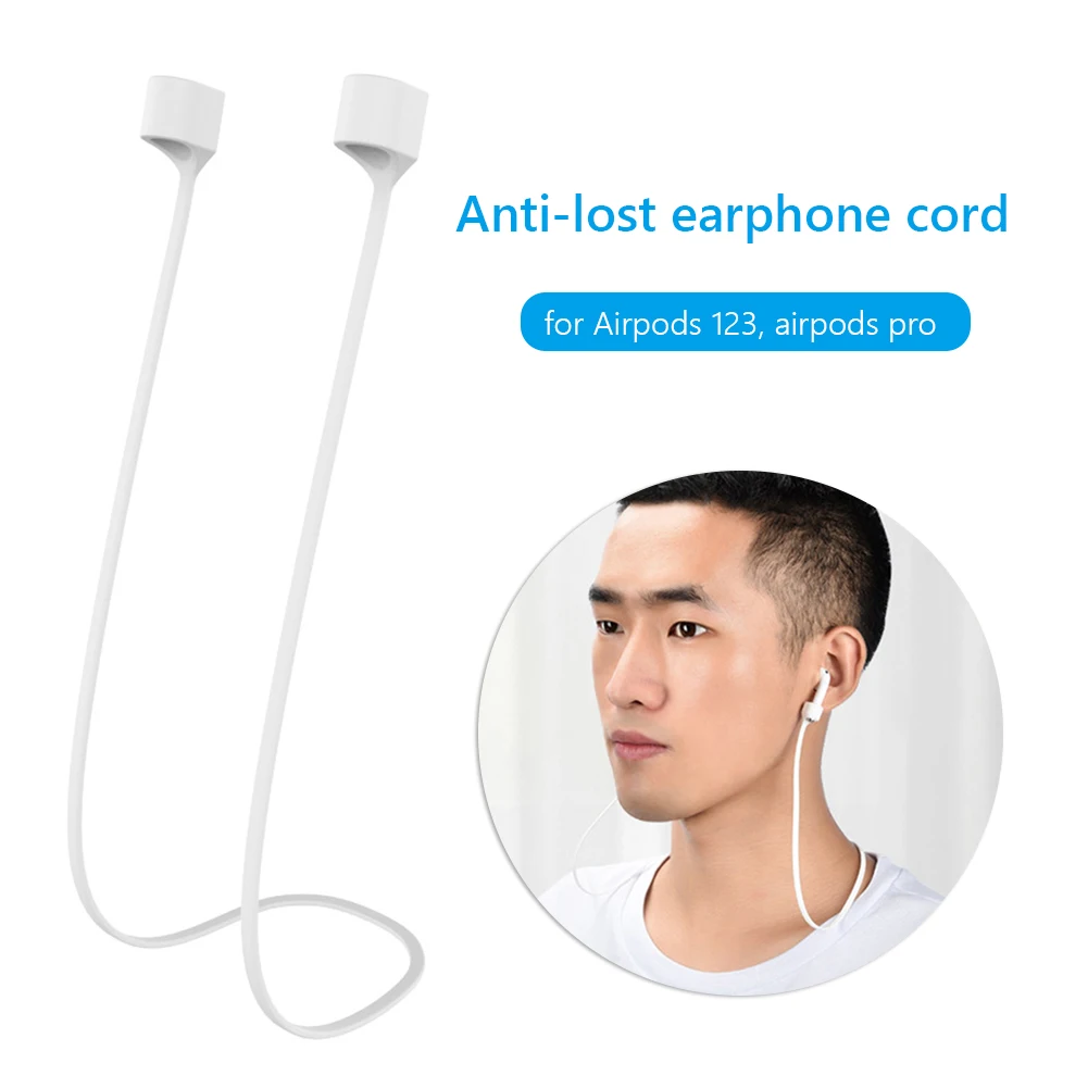 حزام سماعة الأذن ل AirPods 3 2 1 برو مكافحة خسر سيليكون حبل حامل كابل ل سماعة رأس بخاصية البلوتوث الرقبة الحبل سلسلة الملحقات