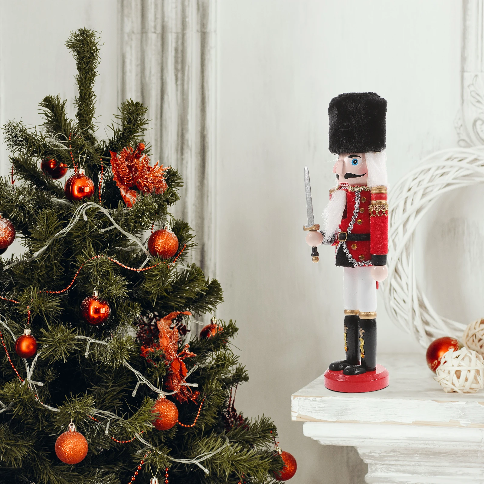 

Wooden Nutcracker Christmas Figures Soldier Xmas nament Christmas Figures Home Wooden Nutcracker Car Office Gifts