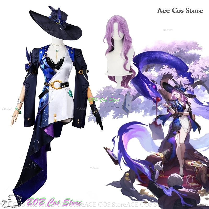 

Honkai Star Rail Jade Косплей Костюм Парик Аниме Игра Хэллоуин Десять Stonehearts Женское Необычное Сексуальное Платье Шляпа Партия Униформа Костюм