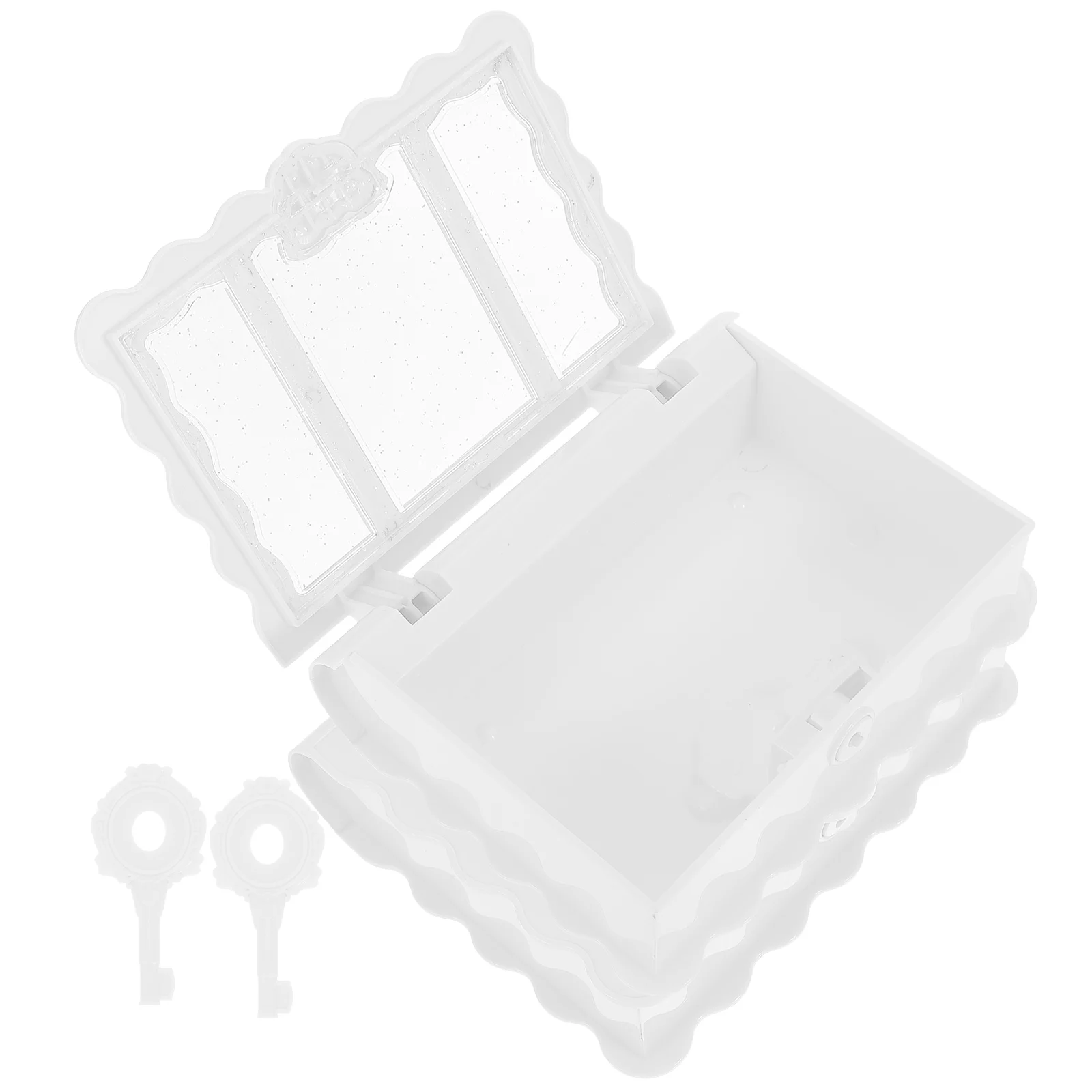 

2Pcs Jewelry Organizer Boxes Cute Retro Small Plastic Jewelry Storage Container Trinket Holder Decorative Desktop Sundries Box