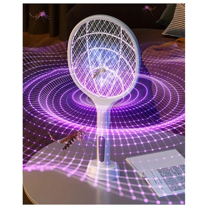 AB66-Instant Feedback Mosquito Killer Electric Fly Swatter, Bug Zapper Racket For Lightweight, Safe Design