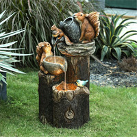 Garden Squirrel Figurine, Garden Decor for Outside Statues, Squirrel Figurine Decor for Patio Lawn Yard Porch Pond Deck Garden