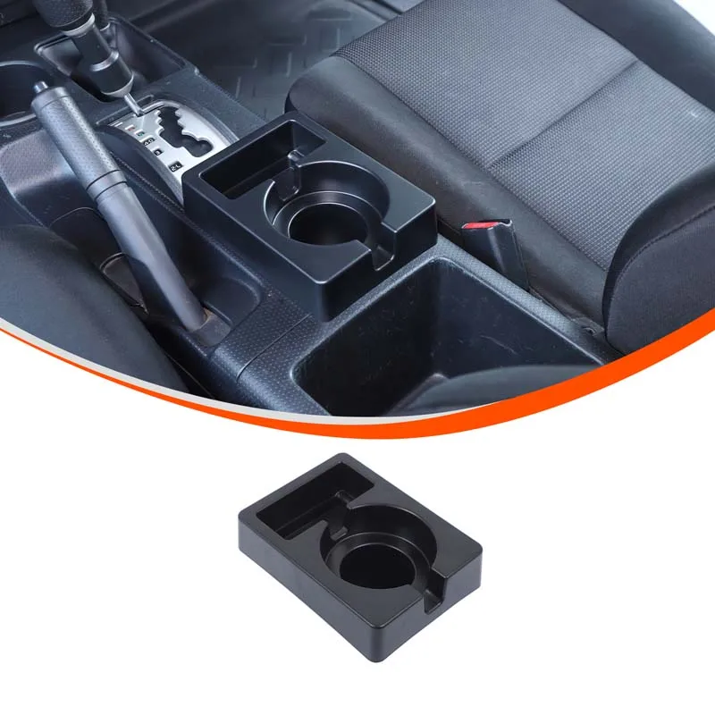 

For Toyota FJ Cruiser 2007-2021 ABS black car central control water cup storage box mobile phone tray car interior accessories