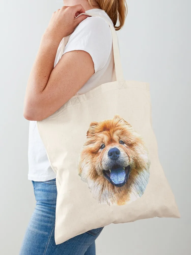 

Chow Chow Dog Head Art Tote Bag tote bags men Canvas bag for women Cloth bag custom tote