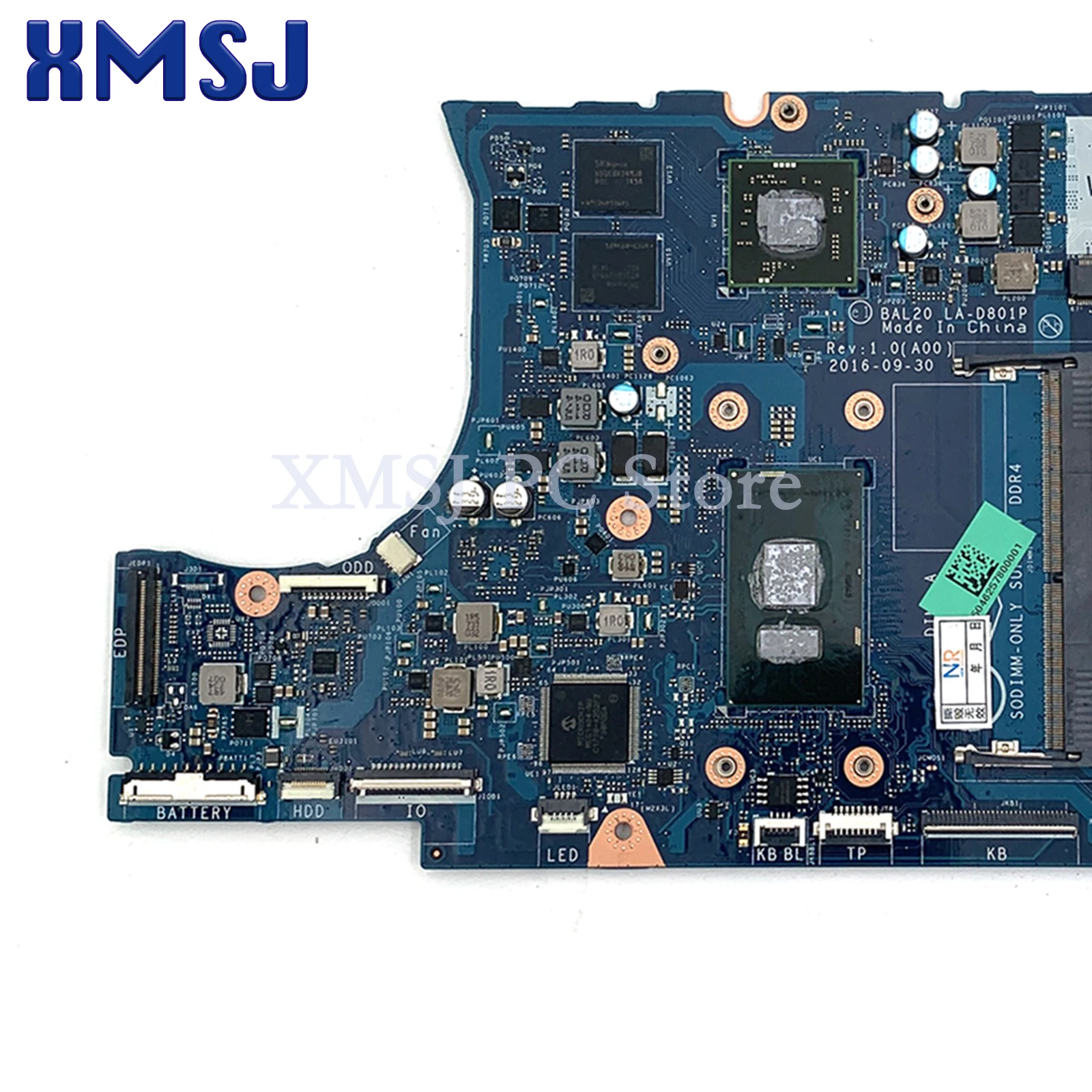 Para Dell Inspiron 15 5567 5767 placa base para ordenador portátil BAL20 LA-D801P con CPU I5 I7 DDR4 CN-0CV3V4 0Y8N7H 06682Y 02PVGT