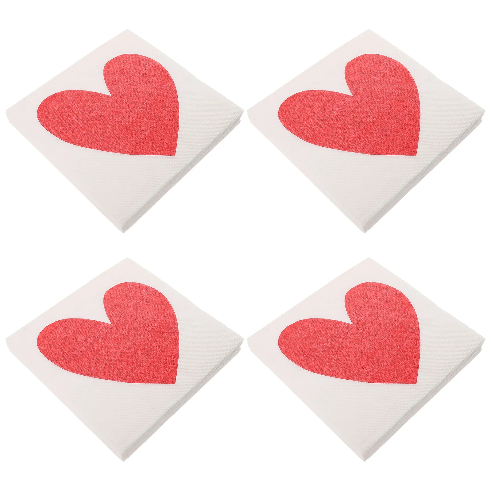 

40 Pcs Atmosphere Adding Napkins Dinner Cocktail Vivid Printed Paper Unique Design Heart