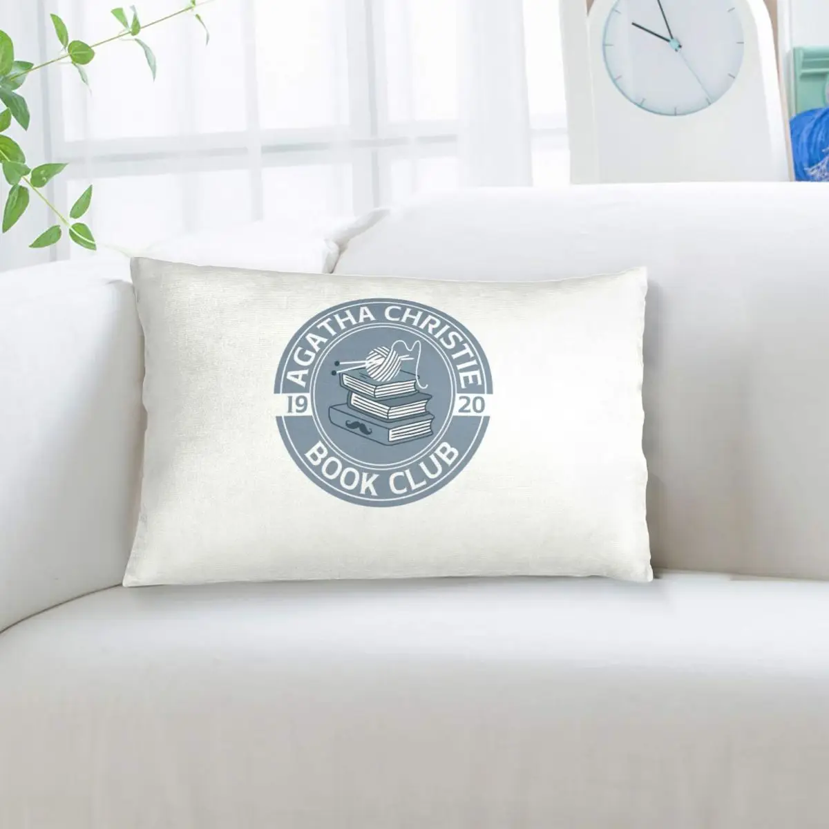 Agatha Christie Book Club Rectangle Pillowcase Cushion Cover Decorative Bedroom Bed Home Comfort Throw Pillow