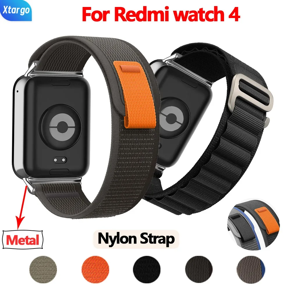 

Strap for Xiaomi Mi Band 8 Pro Smart Nylon Loop Adjustable Elastic Bracelet Watchband for Redmi watch 4 Band Accessories