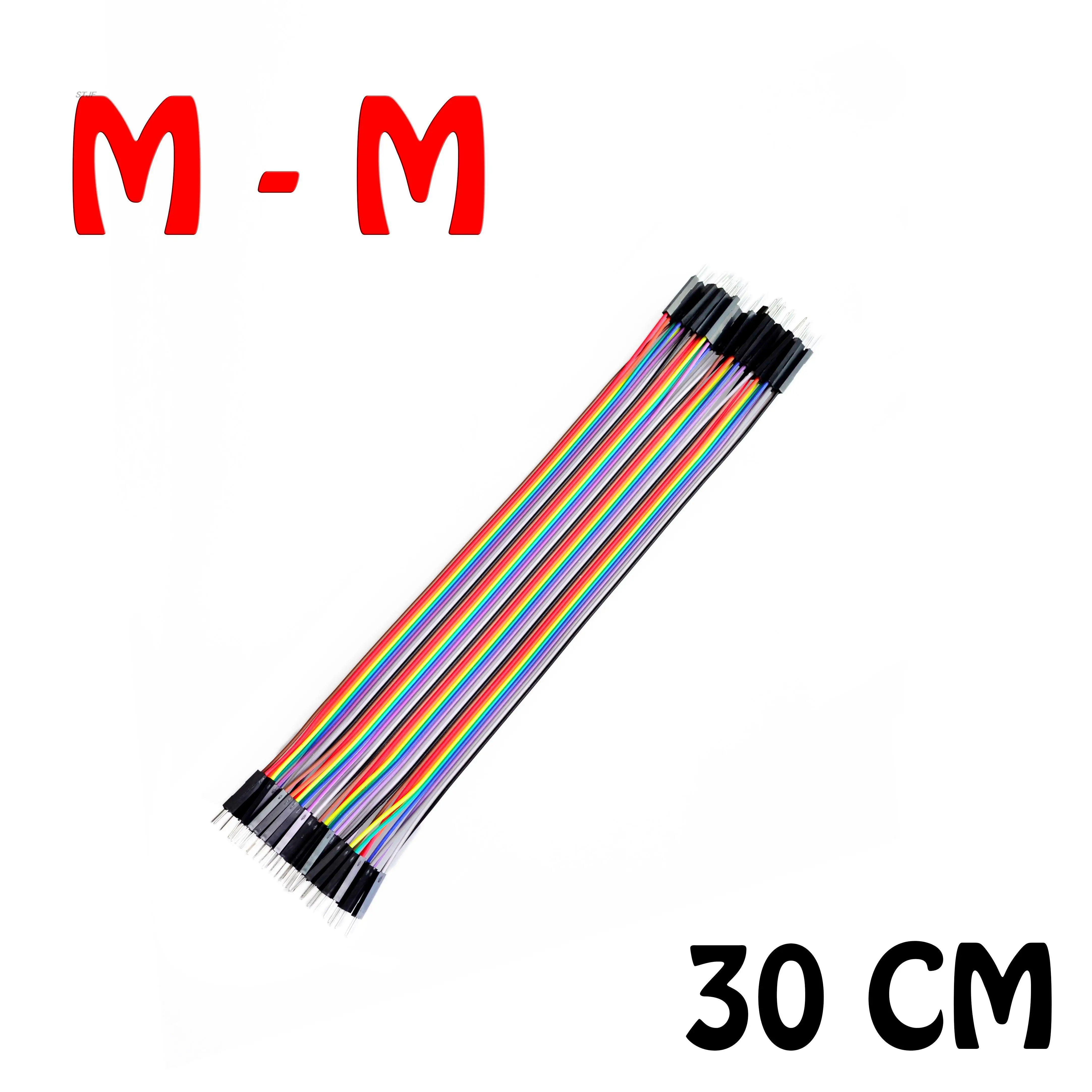 40pcs/lot 30cm 1p-1p Male to Male jumper wire Dupont cable  Breadboard