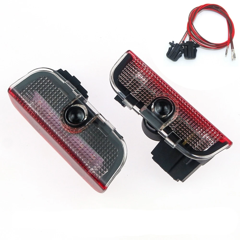 HD 2 قطعة شعار السيارة الباب الإسقاط ترحيب ضوء لشركة فولكس فاجن Mk5 MK6 MK7 باسات B6 B7 B8 B9 C6 C7 C8 تيجوان طوارق CC جولف بولو LED #5