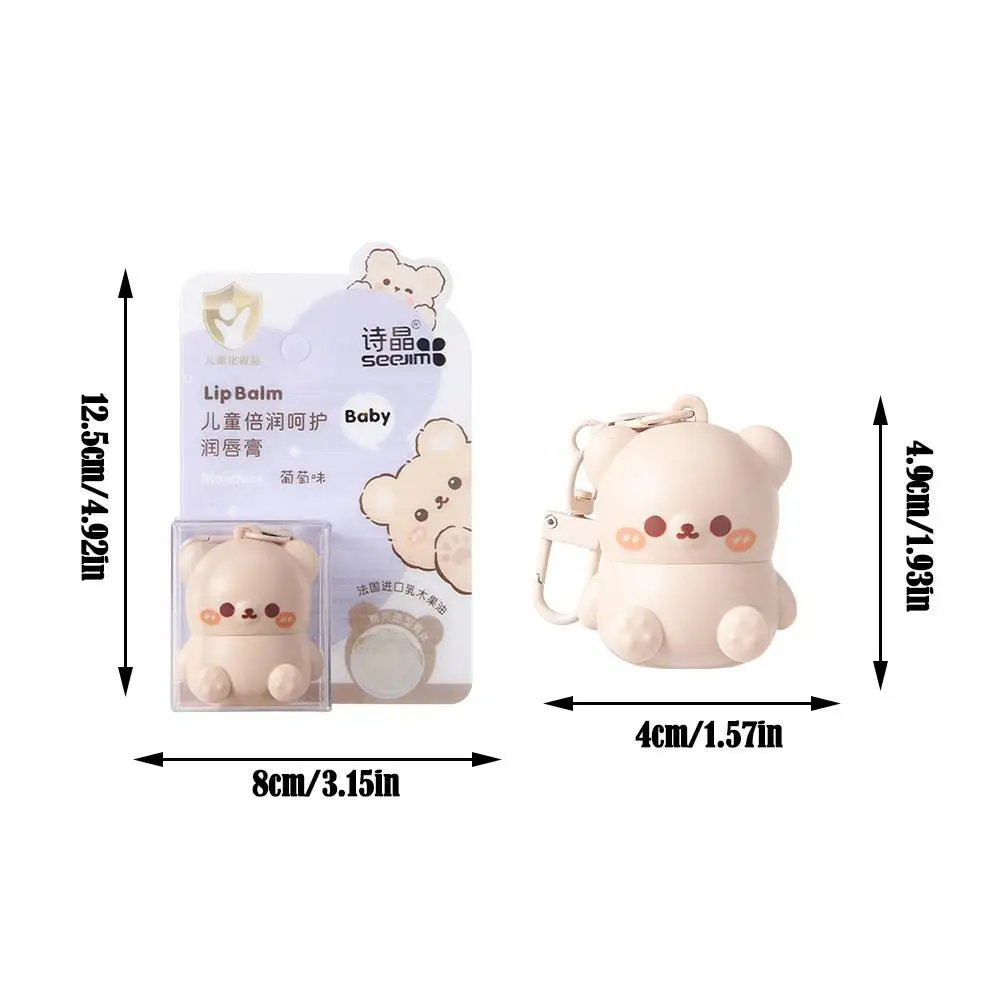 Cute Little Bear Lip Balm For Children Moisturizing Moisturizing Anti-Dry Crack Fade Lip Lines Lipstick Baby Available Lip Care