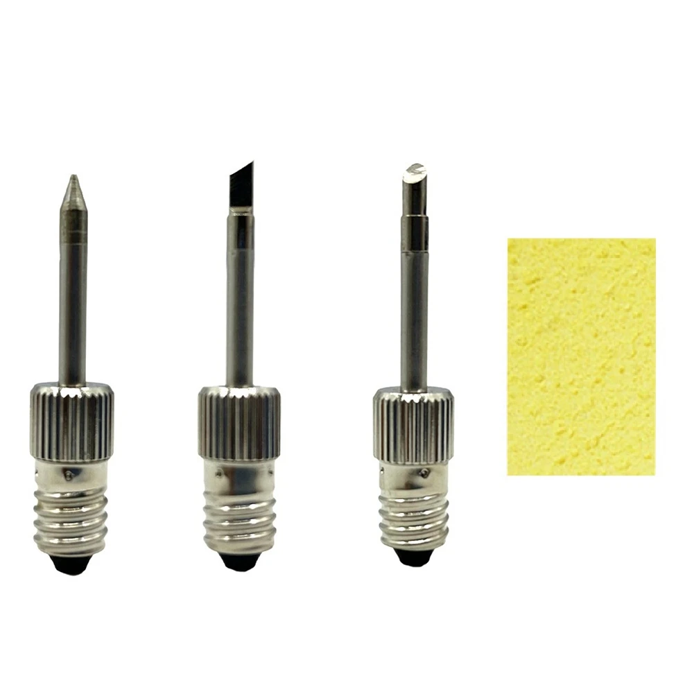 

3Pcs Brass Soldering Tips USB Soldering Iron Head Welding Soldering Tips for E10 Interface Soldering Stations