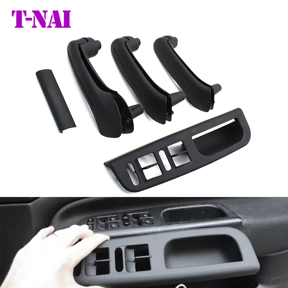 Interior Car Front Rear Left Right Door Handle Cover Panel Trim For Volkswagen VW Bora Golf 4 MK4 Jetta 1999-2004