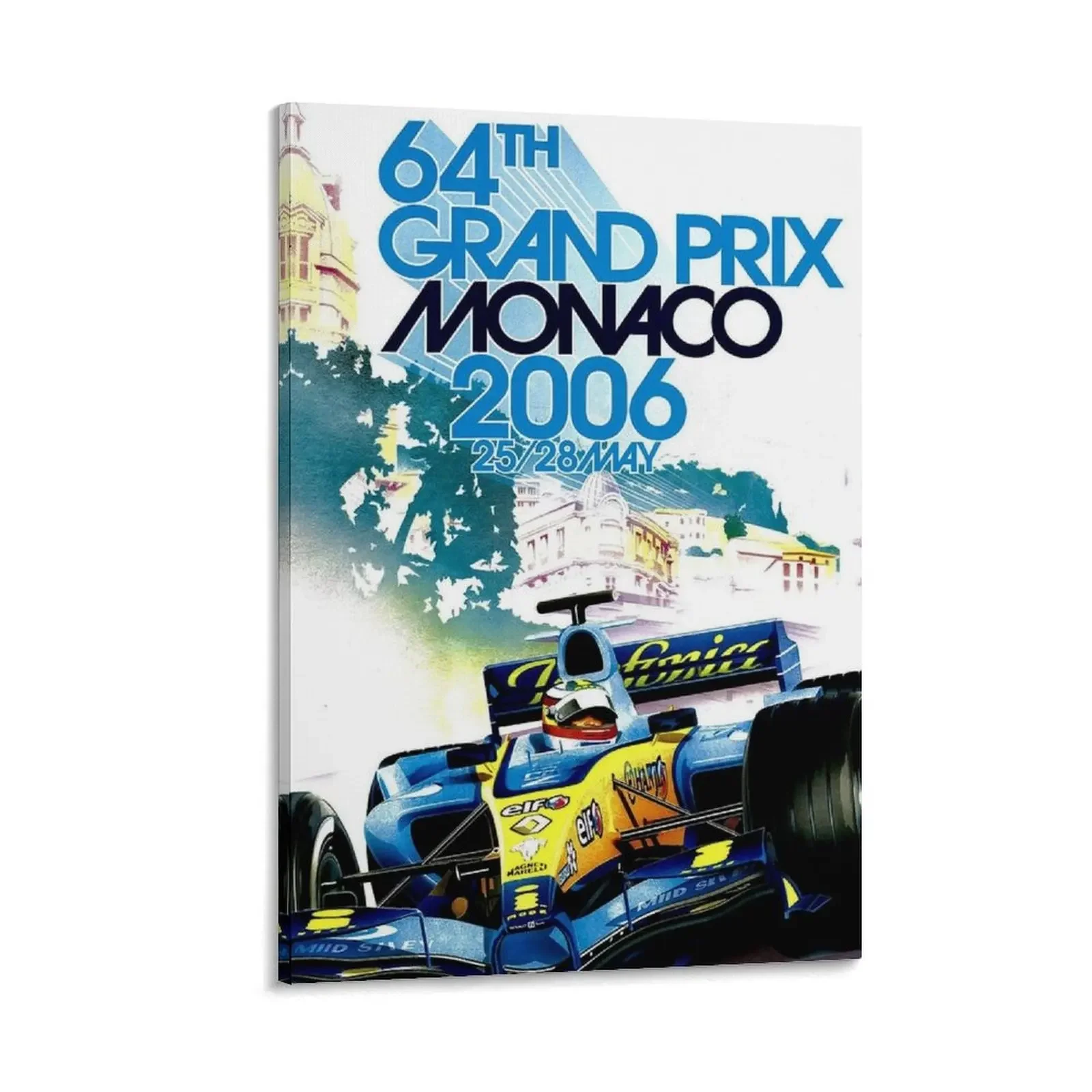 

MONACO : Grand Prix Auto Racing Print Canvas Painting Luxury living room decoration Decoration home