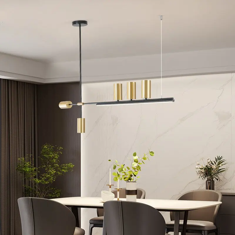 

Modern Minimalist Led Ceiling Chandelier Used for Dining Table Lustre Home Indoor Lighting Decor Designer LongStrip Chandelier
