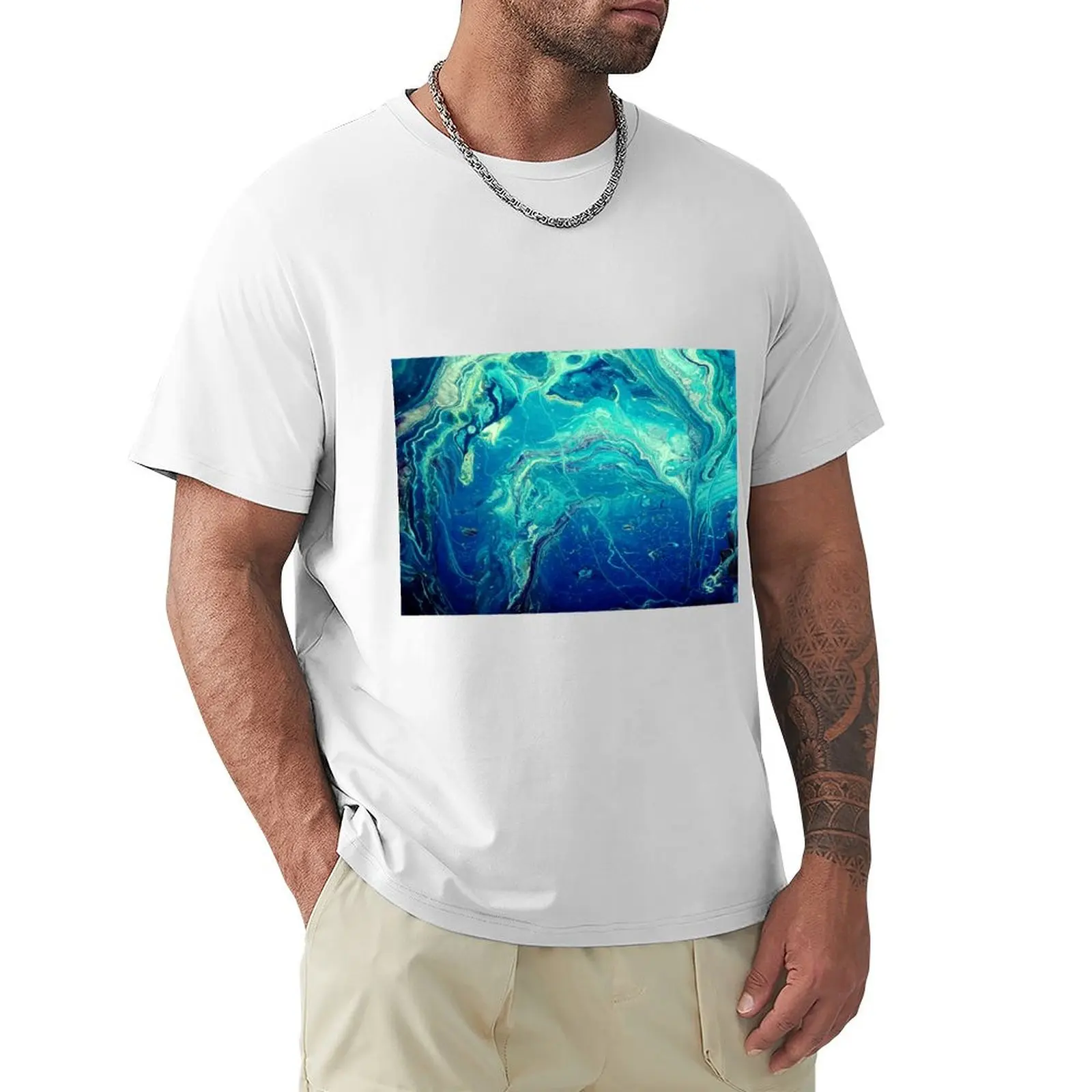 Aquarium T-shirt tops cute tops T-shirts for men cotton