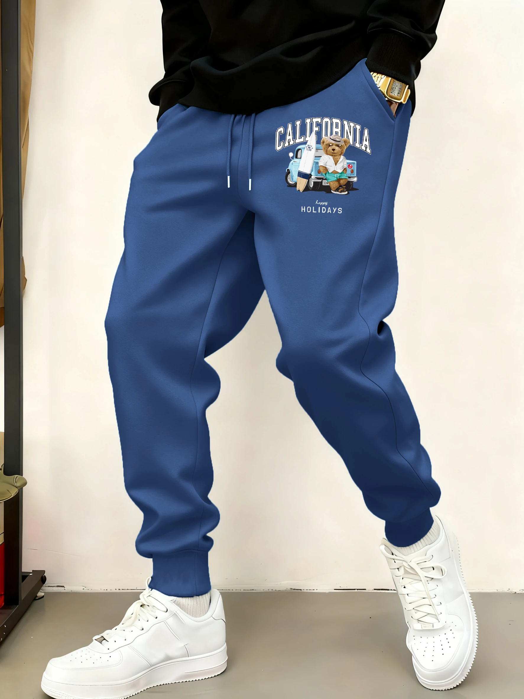 

California Beach Surfing Cubs Male Pants Elastic Waist Versatile Long Pant 10 Colors Autumn Sweatpants Joggers Fashion Britches