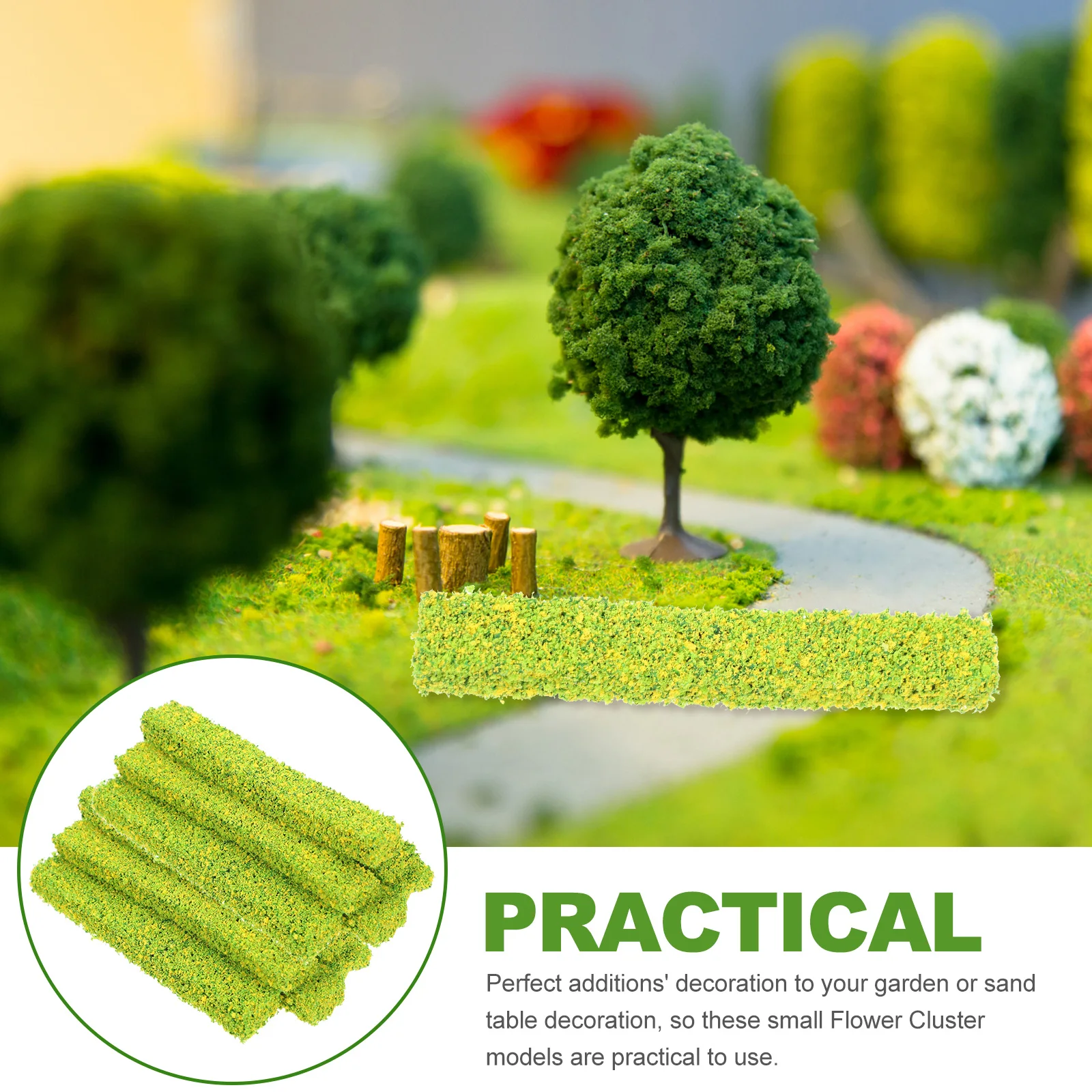 

Lifelike Simulated Flower Decoration Artificial Simulation Landscape Floral Mini Flower Shrub Static Model Sand for DIY