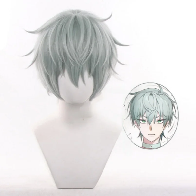 

Anime Till Cosplay Wig Alien Stage Silver Grey Heat Resistant Synthetic Hair Stage Show Conmic-Con Christmas Holloween Wigs Cap