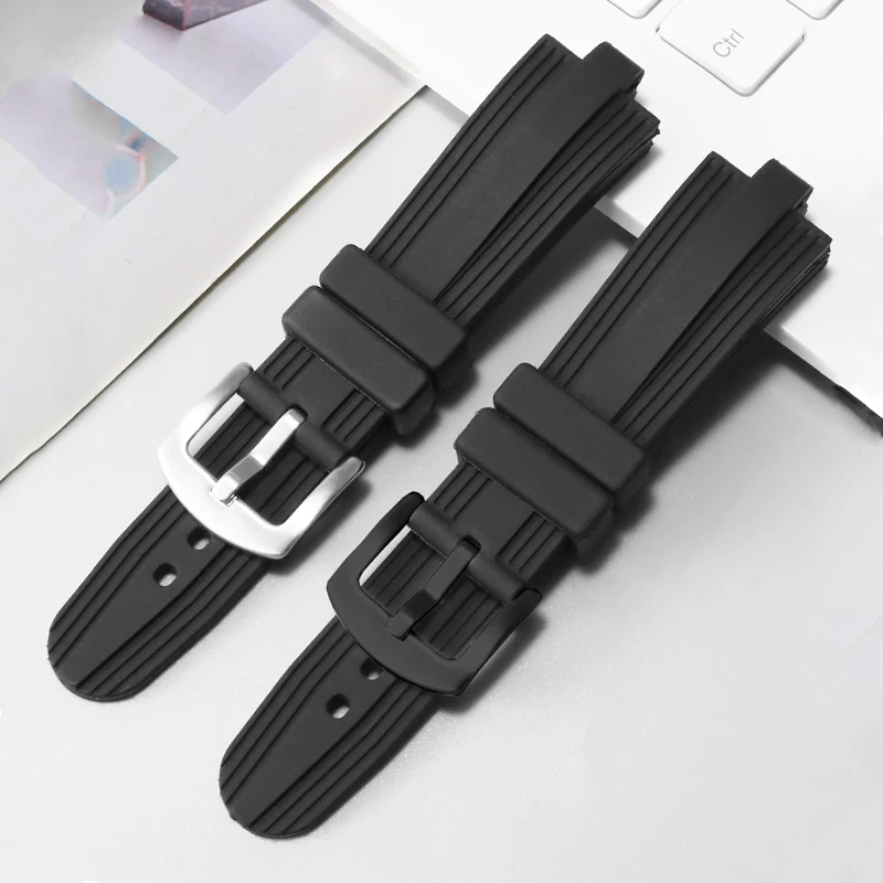 Quality Silicone Watchband Suitable For DIAGONO Series Convex Mouth Waterproof Man 22 * 7mm Black Rubber Watch Belt Accessories