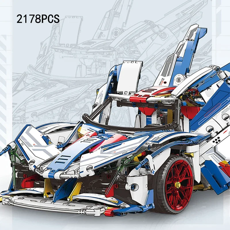 

1：14 Technical 2187Pcs Racing Sport Car Model Building Blocks Mechanical Speed Vehicle Supercar Brick Toys Kid Adult Gifts