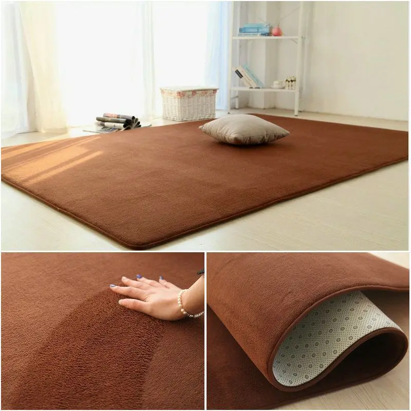 Tapis extra large 2x3m pour chambre à coucher, design simple, tapis antidérapant, tapis de sécurité pour bébé