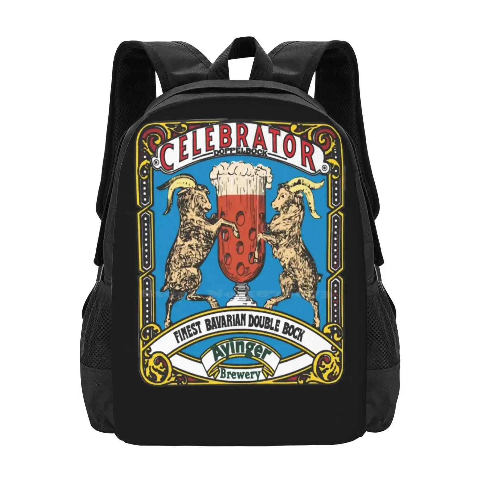 Kemerdekaan Ini Adalah Lelah 3D Print Design Backpack Student Bag Marzen Bier Ayinger Celebrator Doppelbock Craft Beer