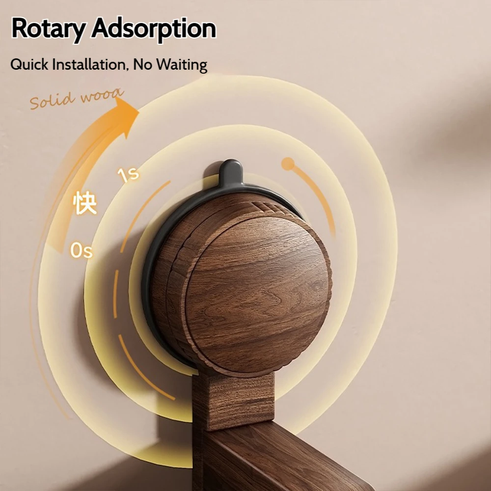 Retro Suction Cup Toilet Paper Holder Walnut Toilet And Bathroom Storage Rack Paper Holder Wall Mount Toilet Tissue Basket
